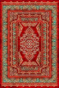 فرش کالتکس ۱۲۰۰ شانه طرح غنچه لاکی