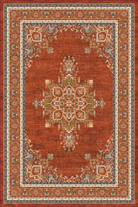 فرش کالتکس ۱۲۰۰ شانه طرح مژده آجری