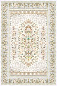 فرش کالتکس ۱۲۰۰ شانه طرح کاج سفید