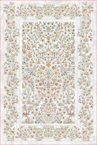 فرش کالتکس ۱۲۰۰ شانه طرح طراوت سفید