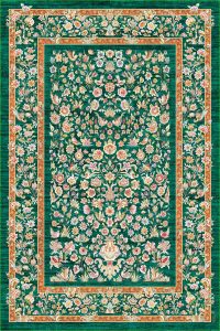 فرش کالتکس ۱۲۰۰ شانه طرح طراوت سبز سیر