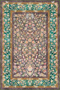 فرش کالتکس ۱۲۰۰ شانه طرح طراوت قهوه‌ای