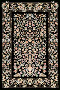 فرش کالتکس ۱۲۰۰ شانه طرح طراوت طراوت مشکی