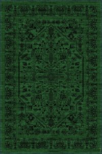 فرش کالتکس ۱۲۰۰ شانه طرح ایوان سبز سیرگل مشکی