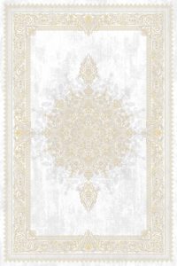 فرش کالتکس ۱۲۰۰ شانه طرح اریس سفید