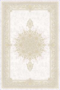 فرش کالتکس ۱۲۰۰ شانه طرح اریس کرم