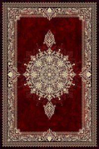 فرش کالتکس ۱۲۰۰ شانه طرح اریس زرشکی