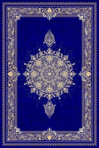 فرش کالتکس ۱۲۰۰ شانه طرح اریس آبی کاربنی