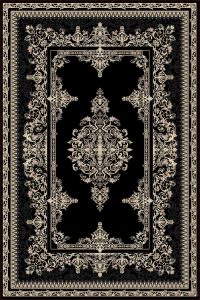 فرش کالتکس ۱۲۰۰ شانه طرح سیرا مشکی