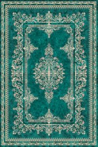 فرش کالتکس ۱۲۰۰ شانه طرح سیرا سبز سیر