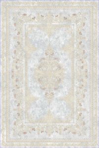 فرش کالتکس ۱۲۰۰ شانه طرح سیوا سفید طوسی