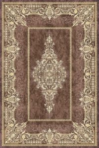 فرش کالتکس ۱۲۰۰ شانه طرح سیوا قهوه ای