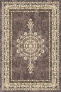 فرش کالتکس ۱۲۰۰ شانه طرح هلن قهوه ای