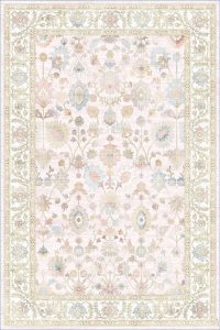 فرش کالتکس ۱۲۰۰ شانه طرح آرام کرم