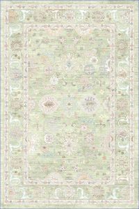 فرش کالتکس ۱۲۰۰ شانه طرح پرچین سبز