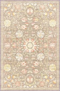 فرش کالتکس ۱۲۰۰ شانه طرح دوناز موکا