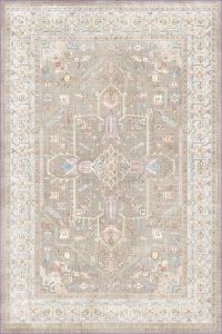 فرش کالتکس ۱۲۰۰ شانه طرح بنیتا  قهوه‌ای موکا