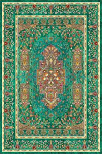 فرش کالتکس ۱۲۰۰ شانه طرح کاج سبز